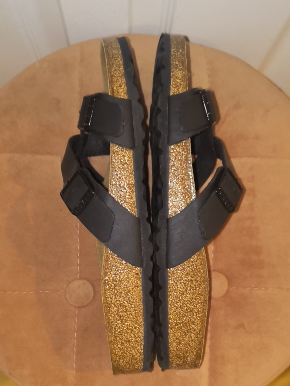 Birkenstock Yao Birko-Flor Strappy Slide Sandals Black Size 39 EU - Picture 4 of 7
